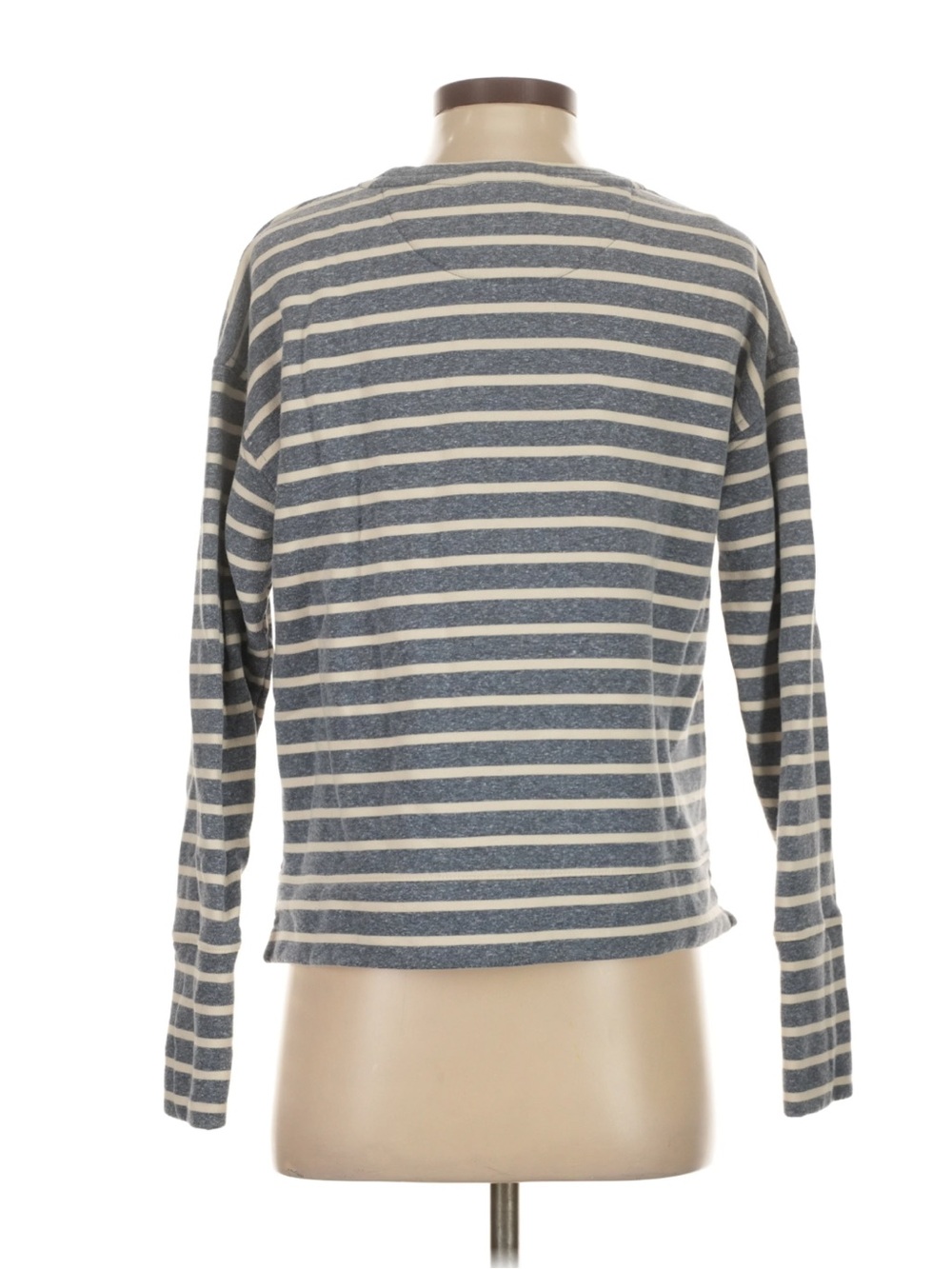 Vineyard Vines Gray & Cream Striped Sweatshirt - Picture 3 of 5